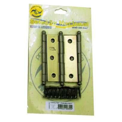DOBRADICA KIT 3PC ACO INOX 2,5 NAC