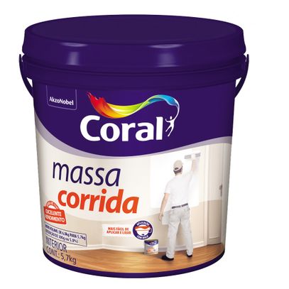 MASSA CORRIDA CORAL GL PLAS 5,7Kg
