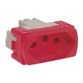 MILUZ MOD TOMADA NBR 20A VERMELHA S3B70359