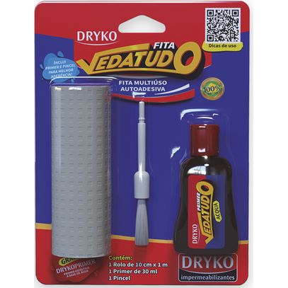 FITA VEDA TUDO CINZA 1,0m DRYKO