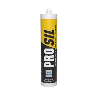 SILICONE SOUDAL PRO SIL 250ml/244g PRETO
