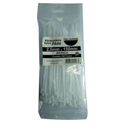 CINTA LACRE 2,5x100 BRANCA NYLON PA66 TBT