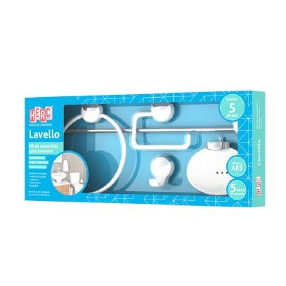 KIT ACES BWC 5PC LAVELLO BRANCO/CROM 4091 HERC
