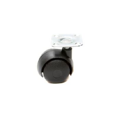 RODIZIO MESA DUPLO PVC 50mm PRETO BASIFLEX