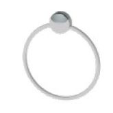 PORTA TOALHA ARGOLA LAVELLO BRANCO/CROM HERC