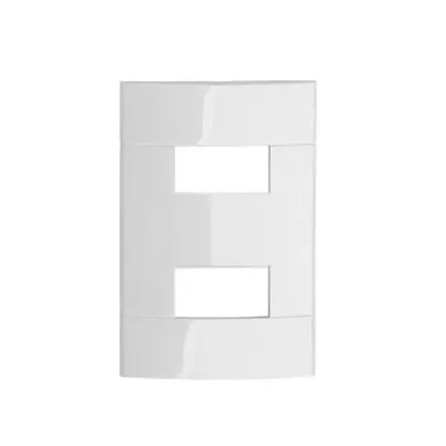 DECOR PLACA 4x2 2MOD PRATA ARTICO PRM044226