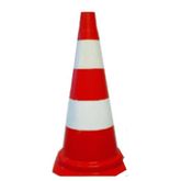 CONE 70cm LARANJA E BRANCO PLASTCOR