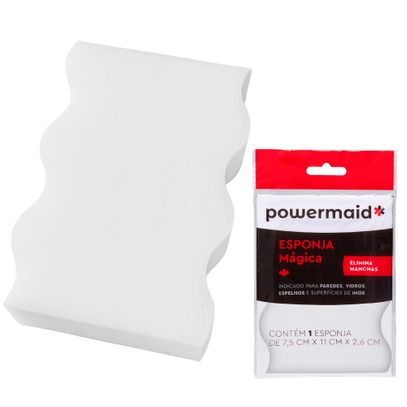 ESPONJA MAGICA BRANCA 11cm x 7,5cm POWERMAID
