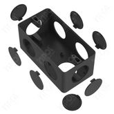 CONDULETE CAIXA 7 ENT 1/2 3/4 PRETO INPOL