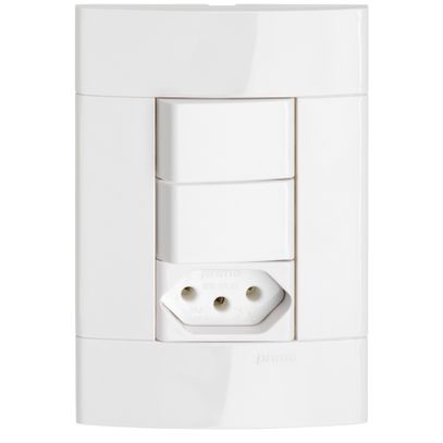 DECOR INTERRUPTOR 2(S)+TOM NBR 10A BRANCO PRM044721