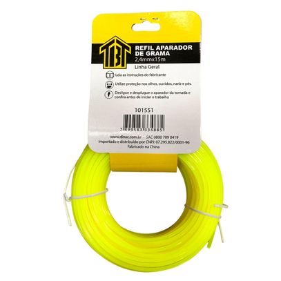 REFIL AP GRAMA NYLON PA66 1,8MMx15M AMARELO TBT