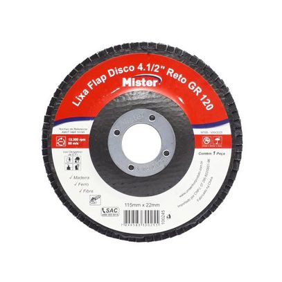 LIXA FLAP DISCO 4,5 RETO OX ALUM GR050 MISTER
