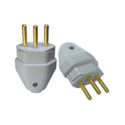 PINO MACHO RADIAL 3P 10A ABNT CINZA