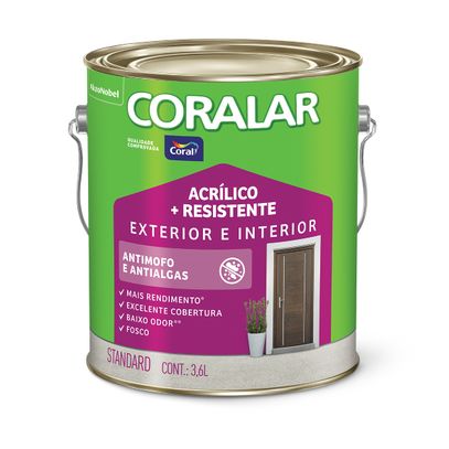 TINTA ACR MAIS RES CORALAR FO LJ MARACATU 3,6L