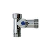 REGISTRO ESFERA MAQ LAVAR  2 SAIDAS CROMADO (1/2x3/4) MISTER