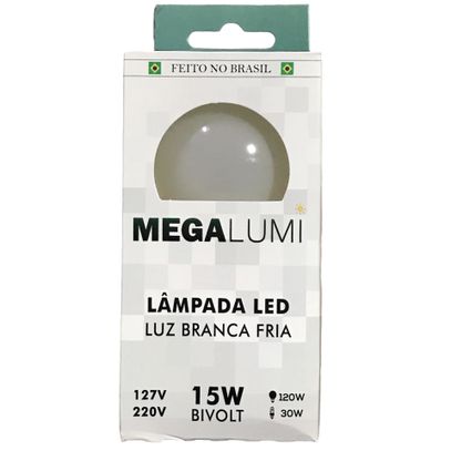 LAMP LED 07W 6500K A60 E27 BIV MEGA LUMI