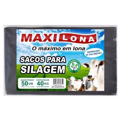 SACO SILAGEM 40kg PRETO 51x110cm MAXILONA(50)
