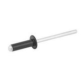 REBITE ALUMINIO 4,0x12 C/(1000) PRETO MISTER