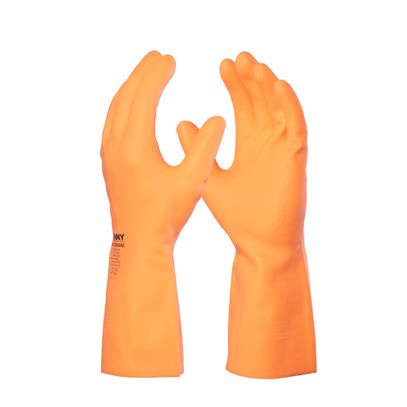 LUVA LATEX FORRADA MAX ORANGE N09 G DANNY CA 11286