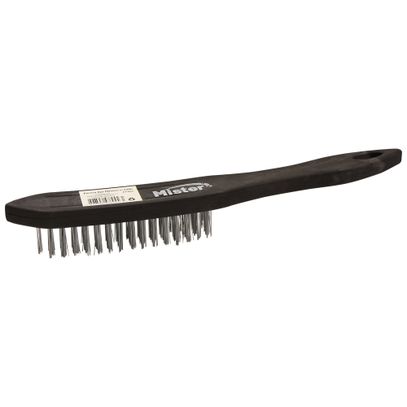 ESCOVA ACO MANUAL 4 FILAS C/CABO PLAST MISTER