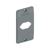 CONDULETE PLACA P/TOM ABNT HORIZ 3/4 CINZA INPOL