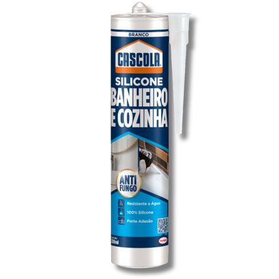 SILICONE CASCOLA PREMIUM BANHEIRO COZINHA 280g BRANCO