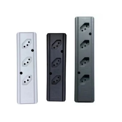 TOMADA BARRA PRO 45G 3P BIAMP (4x)QUADRUP PRETA INTERNEED