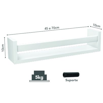 PORTA OBJETO DECORARE BRANCO 45cm PRAT-K