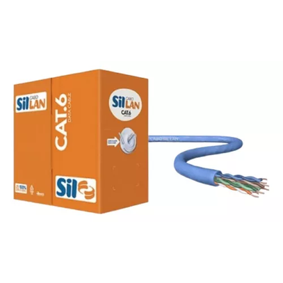 CABO LAN COBRE 305m AZUL CAT6 SIL