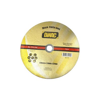 DISCO CORTE INOX DINAC 9(230x1,9x22)