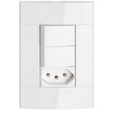 DECOR INTERRUPTOR 2(S)+TOM NBR 10A BRANCO PRM044721