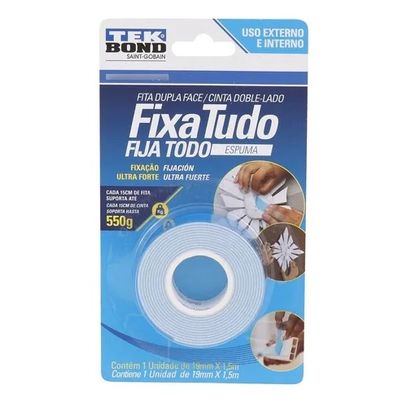FITA DUPLA FACE EXT/INT TEK BOND 19x1,5m