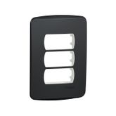 MILUZ PLACA+SUP 4X2 3MOD GRAFITE S3B77131