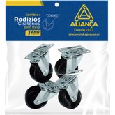 RODIZIO MESA ZINC CARTELA PRETO 50mm ALIANCA(4)