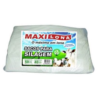 SACO SILAGEM 40kg BRANCO 51x110cm MAXILONA(50)