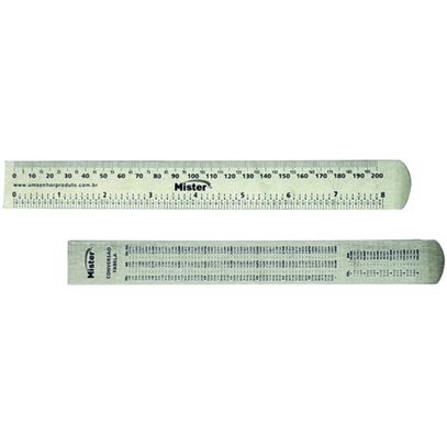 REGUA ACO INOX 20cm MISTER MKT