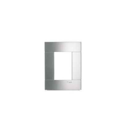 DECOR PLACA 4x2 3MOD PRATA ARTICO PRM044236