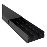 CANALETA PERLEX 20x10 C/ADESIVO PRETA C/DIV 2648PRDF